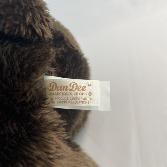 DanDee Collectors Choice Brown Bear 13" Plush Stuffed Toy Faux Leather Nose - Picture 6 of 7